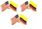 Box of 3 Colombia & US Crossed Flag Lapel Pins, Country & American Double Friendship Tie & Hat Pin Badges